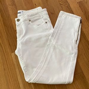 Paige Verdugo white ankle-zip skinny jeans size 29